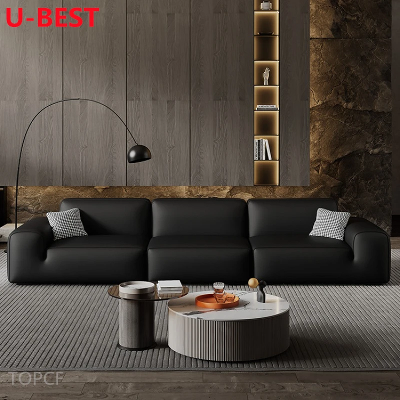 U-Best Modern Living Room Fabrics Sectional Floor Sofa Set Furniture Piedmont Module Combination Square Leather Sofa