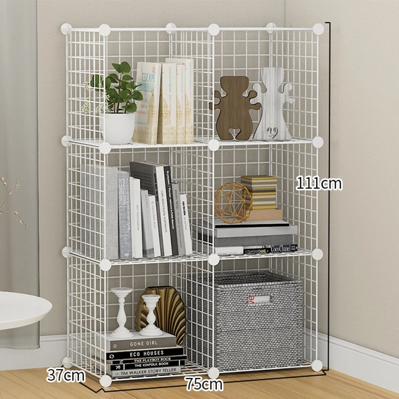 Multilayer wire grid diy metal storage shelf,living room balcony flower shelf