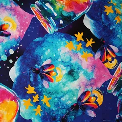 Digital printed tea towels design your own digital print mens No MOQ denim printed fabric for dress