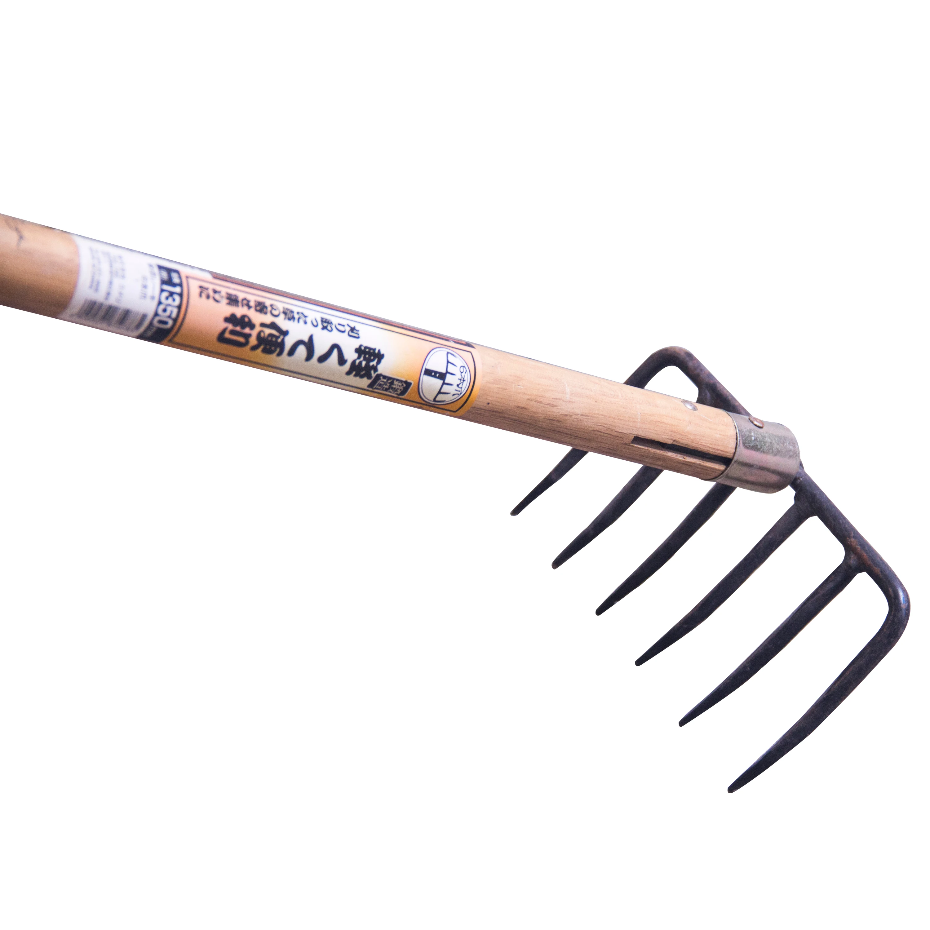 High quality agricultural excavation tools wooden long handle leaf lawn rake