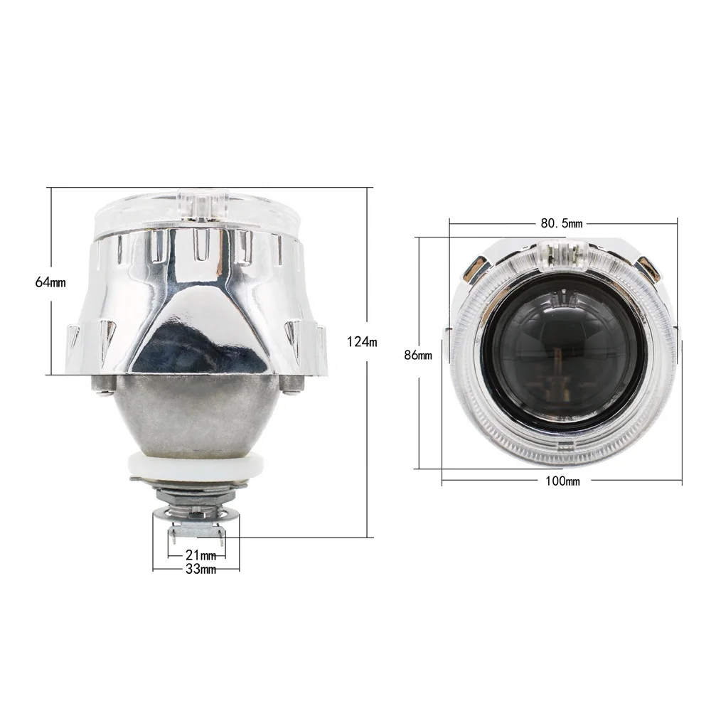 TAOCHIS 2.5 inch WST Headlight Projector Lens Kit Bi-Xenon With Shroud APP control angel eyes headlamp retrofit tool