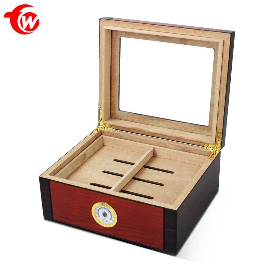 Wood Cigar Showcase Rack Display Humidors Luxury Large Capacity High Quality Humidifier Cigar Cabinet
