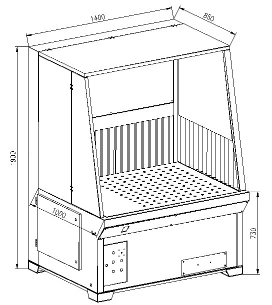 Grinding Table Convenient For Factory Workers Dust Collector