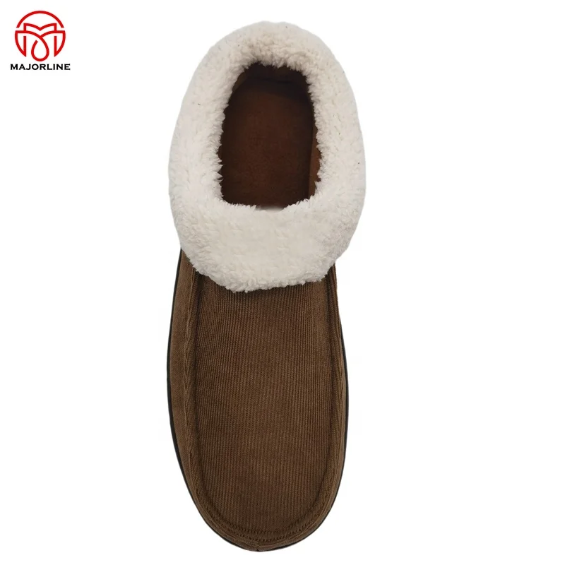 OEM customized Logo indoor house Unisex Moccasins Loafer slippers TPR rubber outsole winter home flat slippers for women