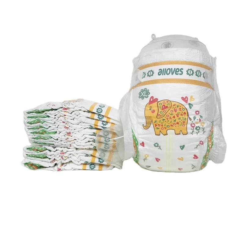 Baby Diaper OEM Branding Baby Diapers Malaysia Market Manufacturer Disposable Fluff Pulp Tapes Diaper 6000ml Printed Dry Surface