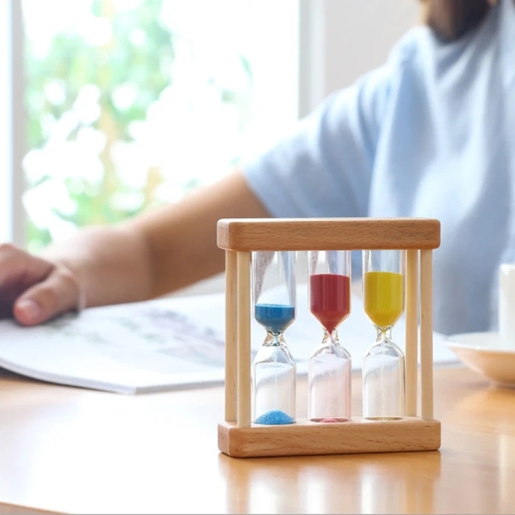 3 in 1 Promotional 1 3 5 Minute Wooden Tea Sand Timer Hourglass