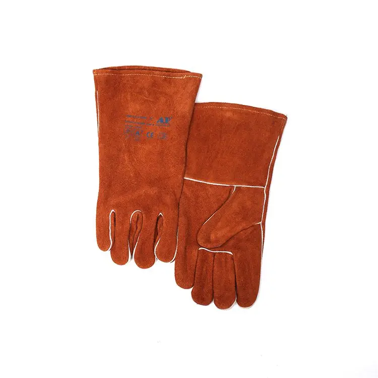
AP-0808 CE approved cow split leather glove Safety Working Gloves heavy duty Welding Gloves 