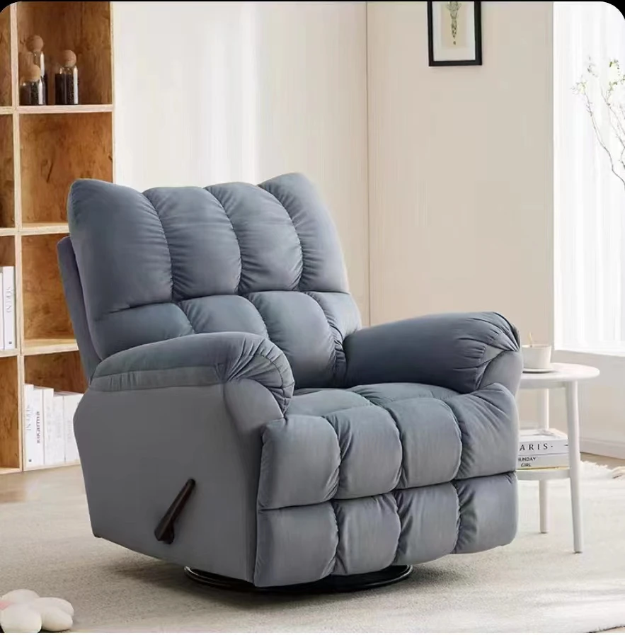 Factory Wholesale Modular Office Sofa Smart Fabric Sofa Fabric Rotating Lazy Lounge Leisure Single Sofa