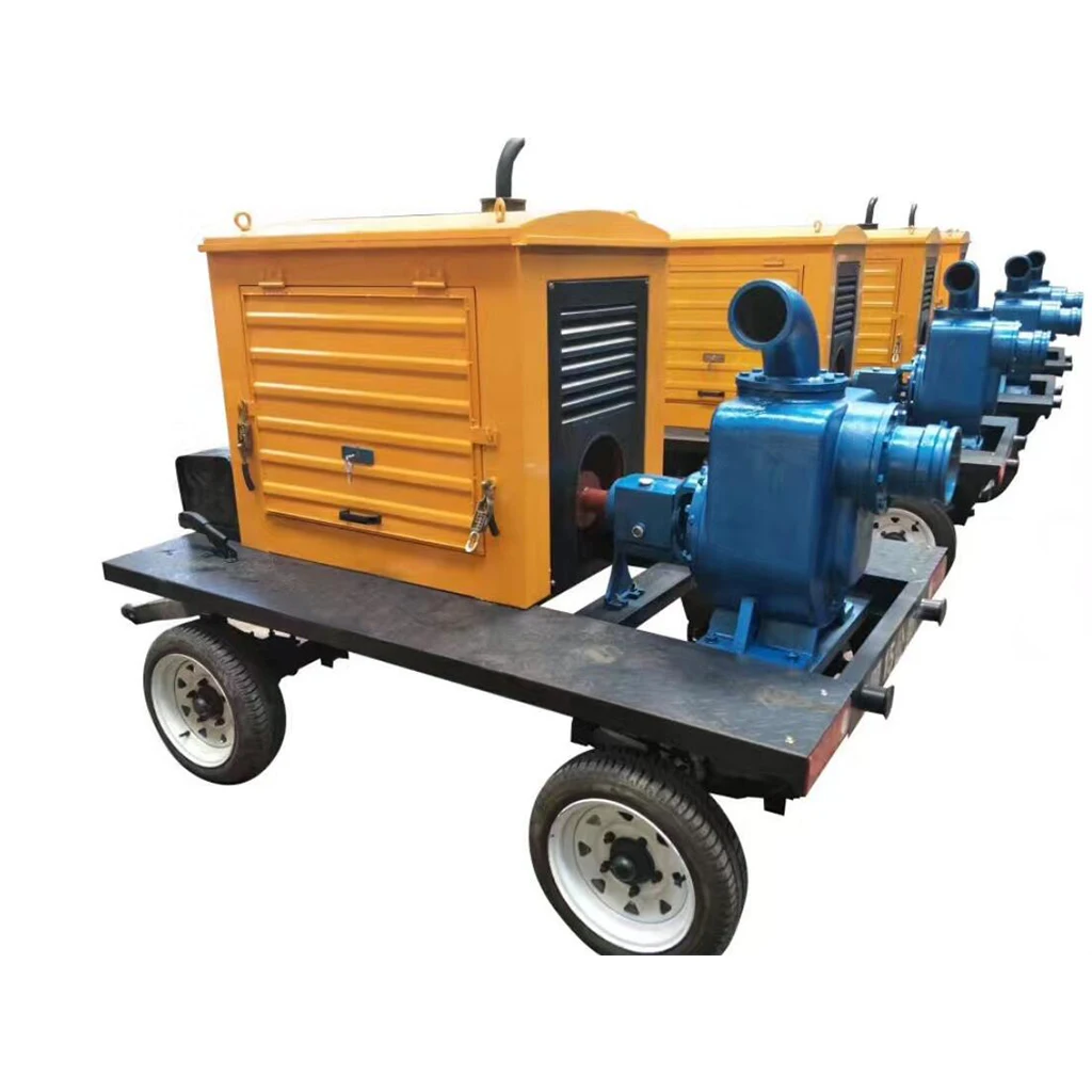 Drainage Irrigation Diesel Engine Driven Pump Truck Outlet Size DN50-DN200, 1 HP-176 HP, with Wheels