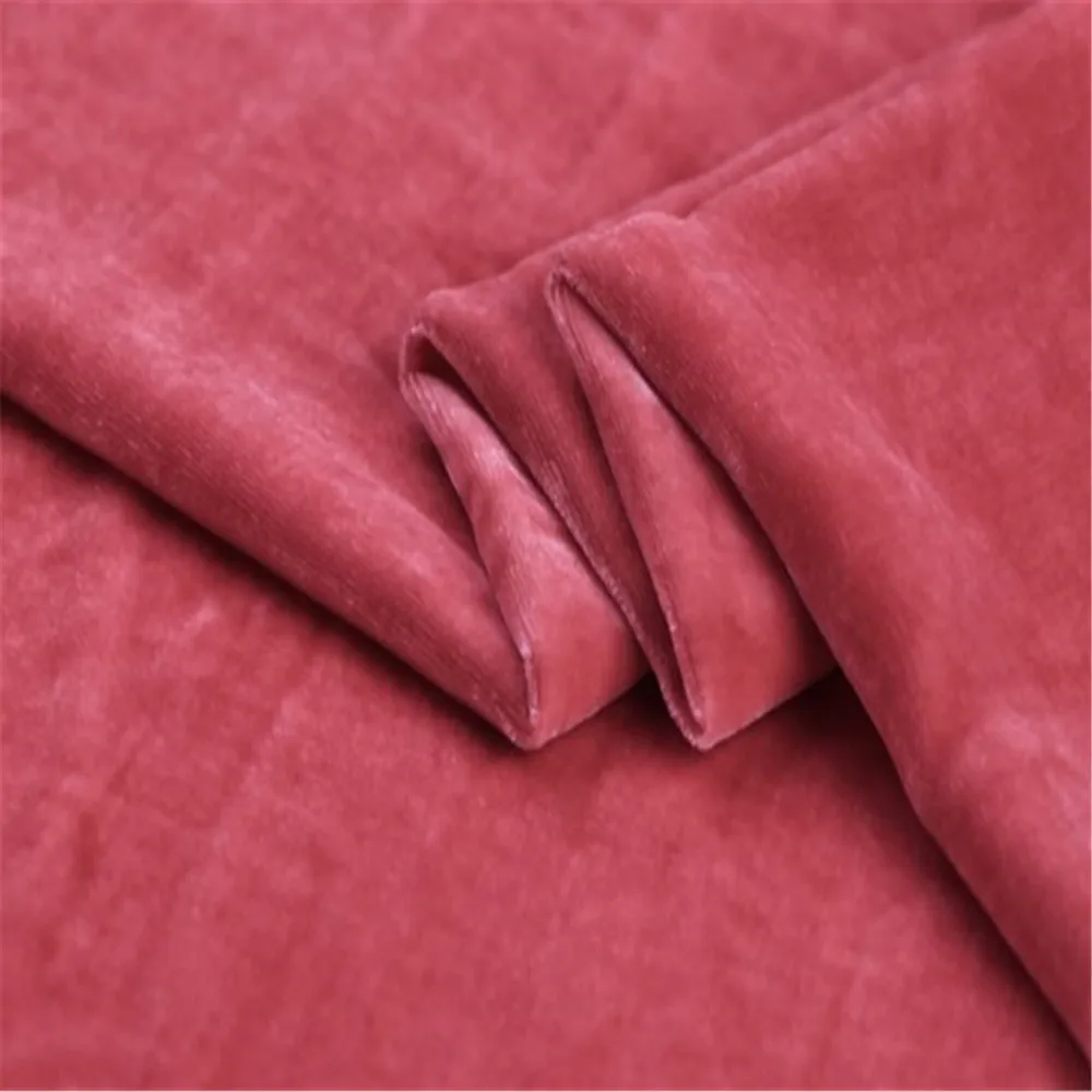 Best Quality Luxury Style Pure Soft in Solid Color Silk Velvet Fabric for Women Evening Dress