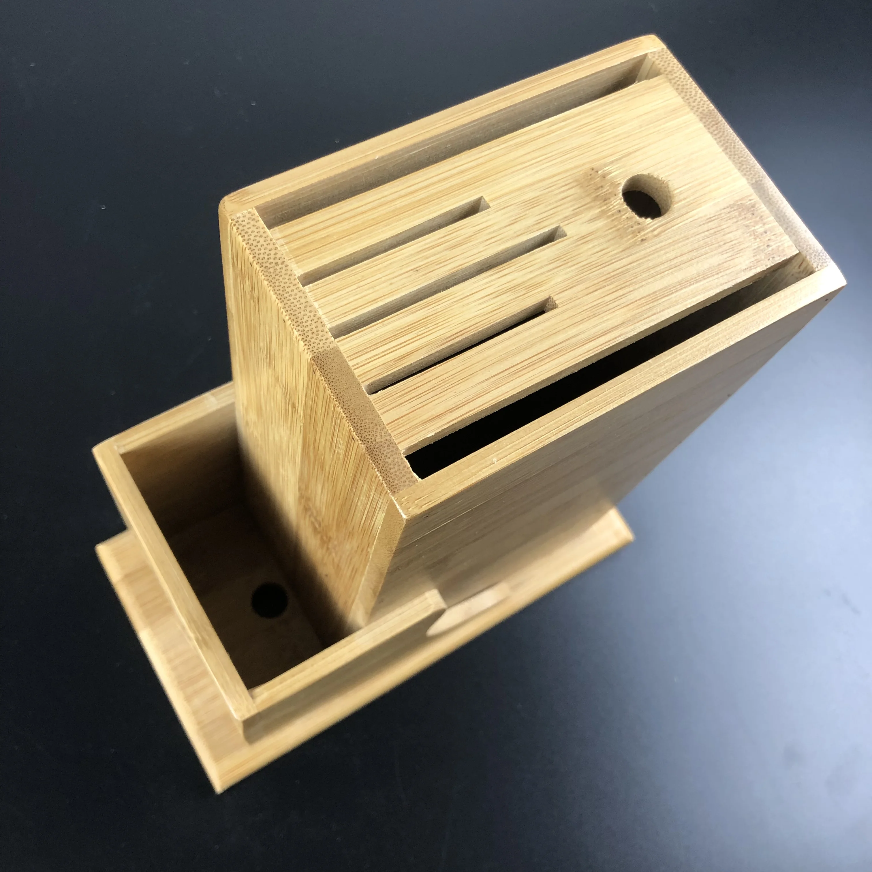 Hot Selling Bamboo Universal Knife Block Multifunction Knife Holder With Scissors Rack Kitchen Knives Set Block Stand Tool Rest