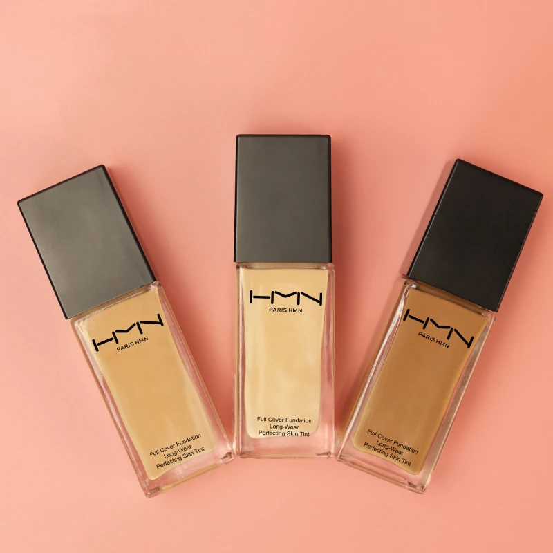 HMN Professional Liquid Foundation Concealer Cosmetics Sunscreen Long Lasting Full Coverage Liquid Foundation Makeup