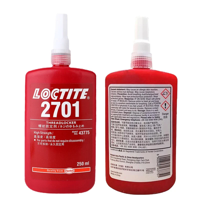 250ml Loctiter 2701 Thread locking Adhesive High strength oil resistance screw Sealing Glue