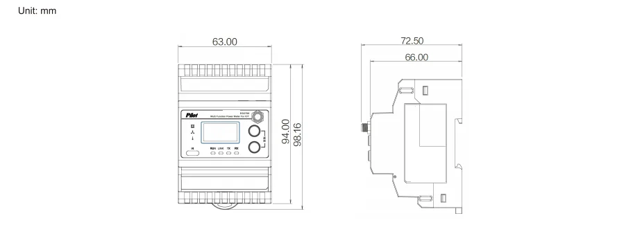Pilot EGO 700 Multifunction Power Meter With LoRa and RS485 Energy meter supports LTE Wireless Communication