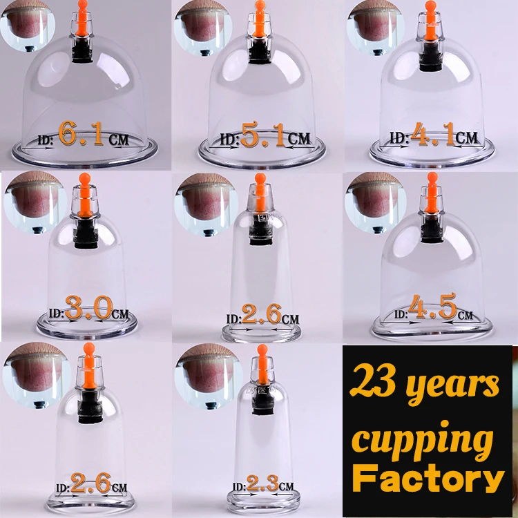 9 size 1000 hijama cups mixed sizes the cupping Plastic ABS cupping Disposable vacuum hijama cupping therapy ventouse hijama