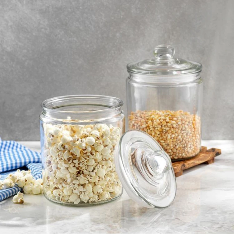Wide Mouth Cookie Glass Jars spice Jars for Candy Glass Canisters for Kitchen Storage Organization