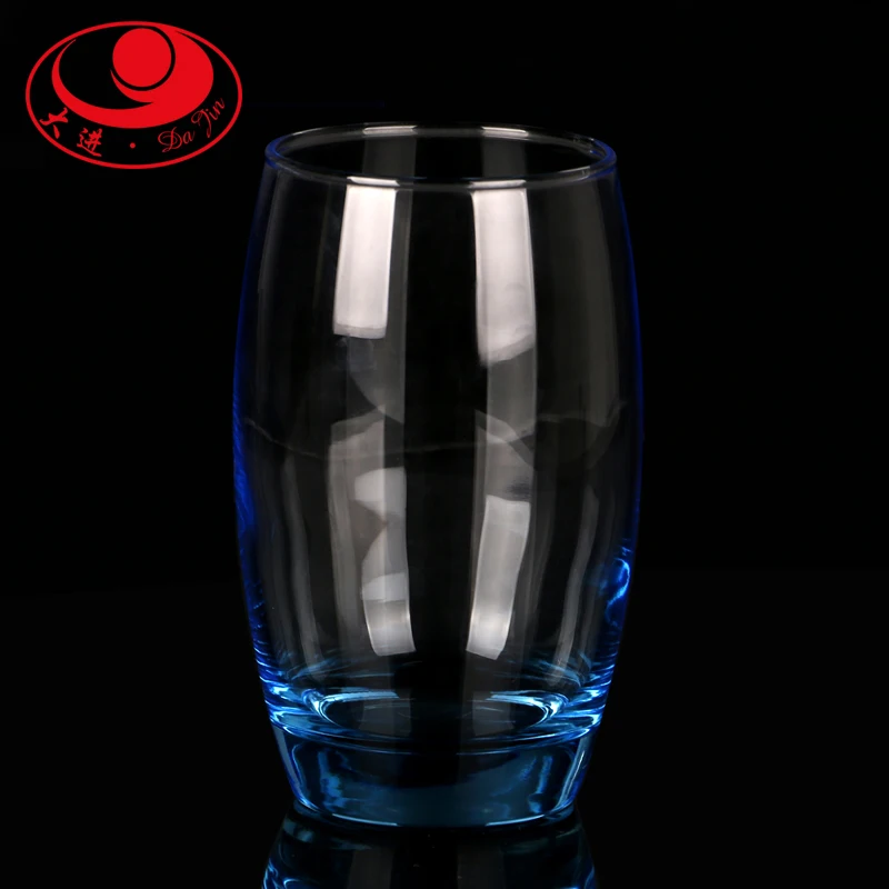 Wholesale High Quality Thin Glass  Water Tumbler Drinking Glass Tumbler Salto Ice Blue Wine Glass Tumbler
