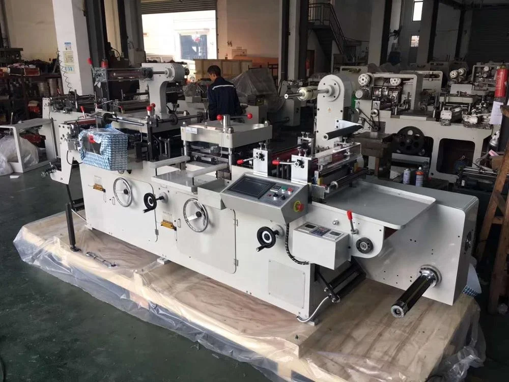 
TXM-320D Automatic flat bed two seat hot foil label die cut machine 