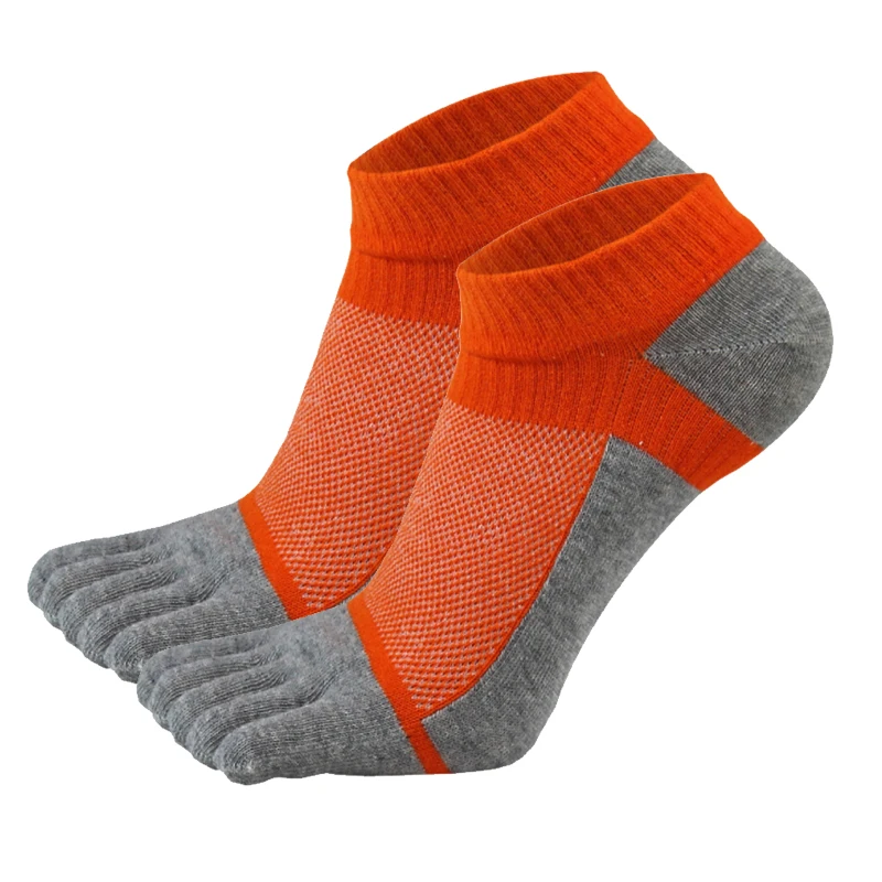 wholesale men100% cotton five finger socks sport running 5 finger split toe yoga socks breathable 5 toe socks