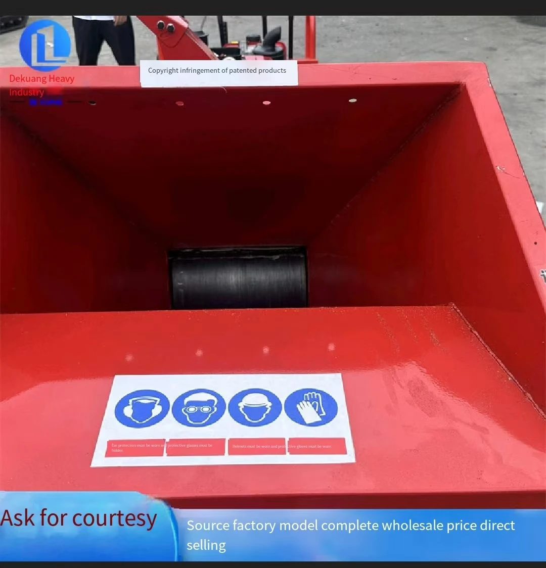 Standing self-propelled orchard fruit tree shredder