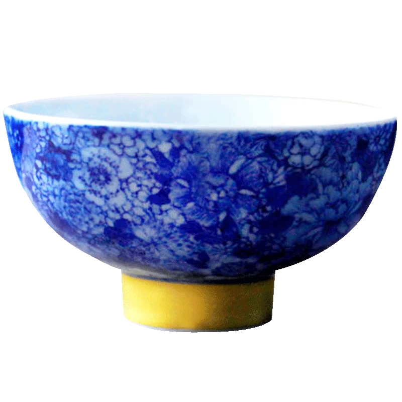 
 Чашка для чайной церемонии с золотистой вышивкой Joto Jingdezhen, сине-белая чашка для чайной церемонии  