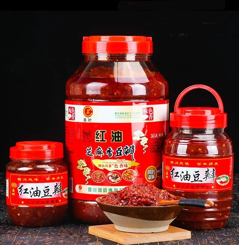 Red Oil Broad Bean Paste Food Seasoning SiChuan Pixian Doubanjang 500g