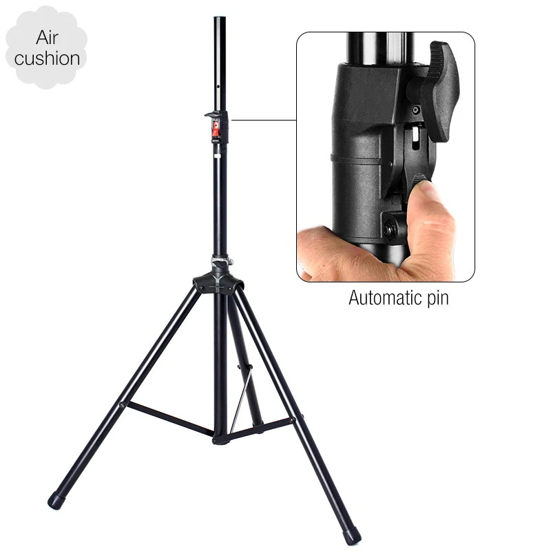 Professional auto locking air cushion heavy duty 12 15 inch adjustable tripod floor speaker stand for professional speaker