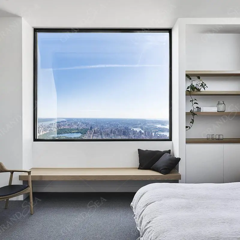 Large Glass Windows Cost Big Picture Aluminum Frame Fixed Glass Windows Soundproof Panoramic Window Fixed Window