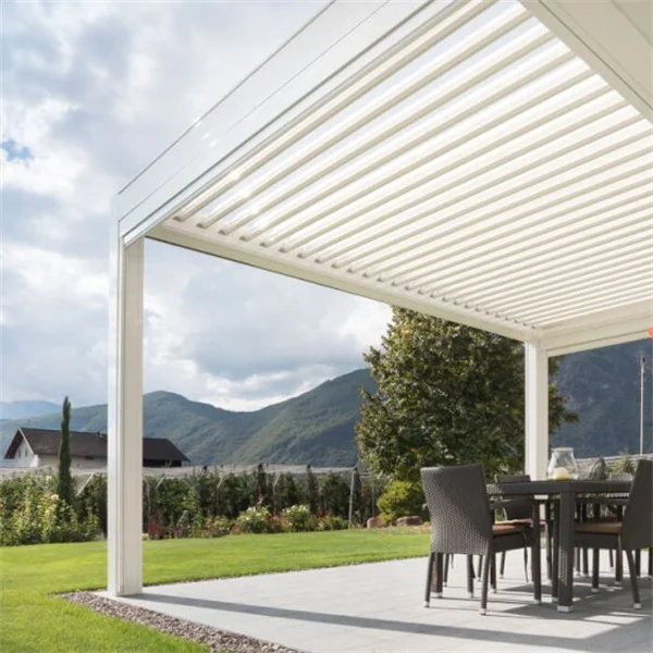 TOMA- Modern Aluminium Heavy Duty Pergola Electric Water-proof Pergola With LED Light