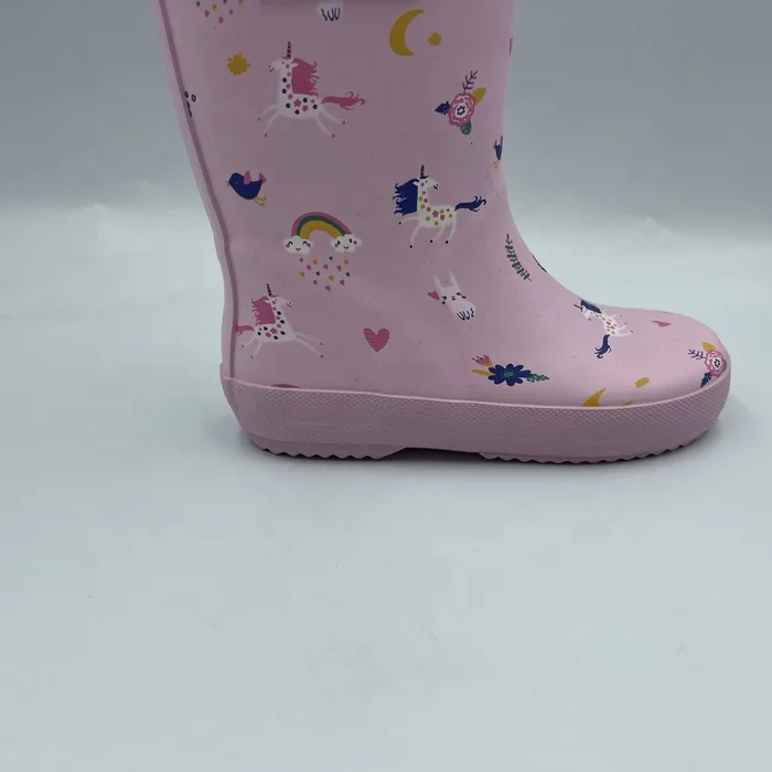 Baby Girl Pink Cute Rain Boot Wellington Boot Kid Brand Rain Boots Waterproof