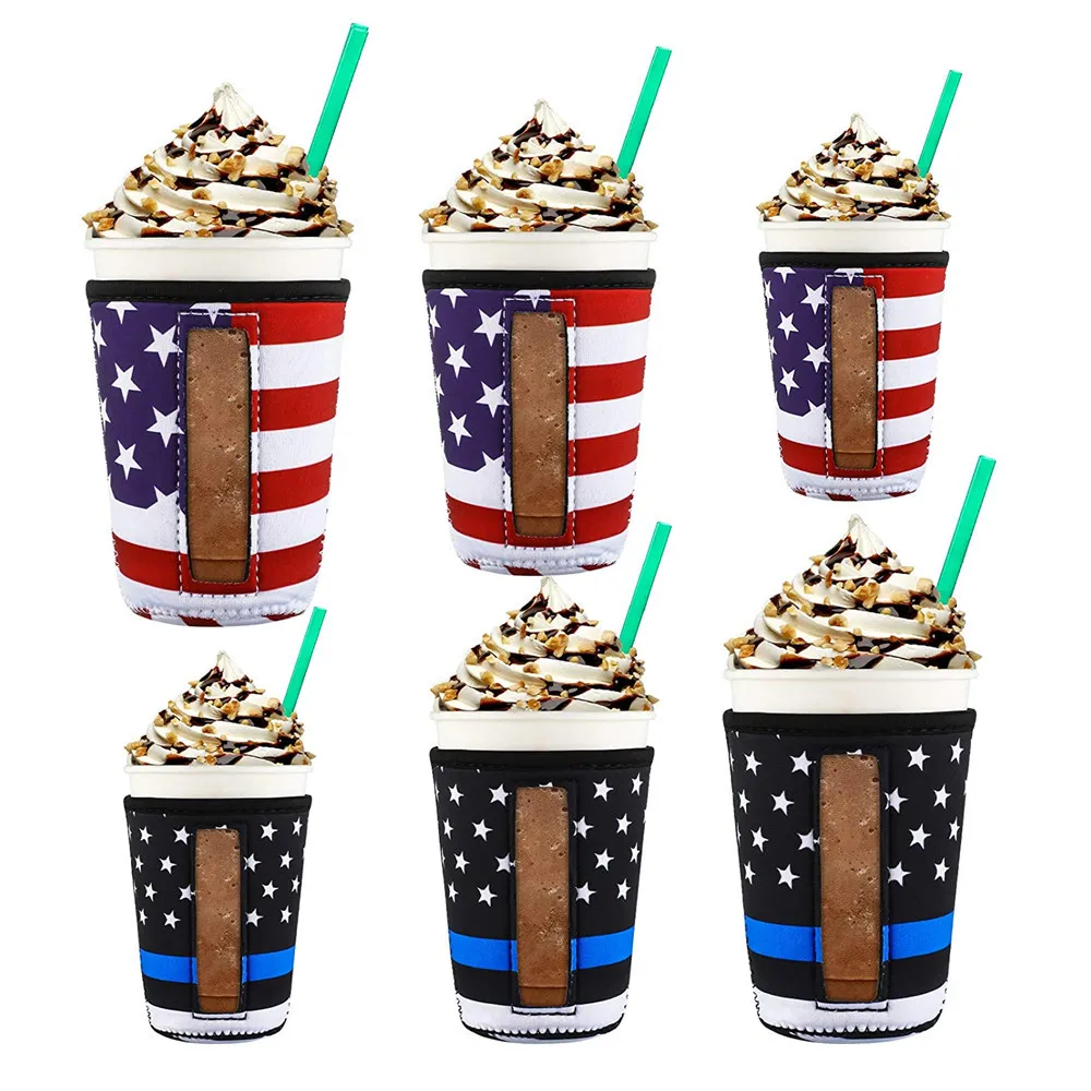 DD2811 Custom Portable 16 24 30oz Tumbler Cover for Cold Drinks Reusable  Cup Accessories Iced Coffee Cup Neoprene Sleeve
