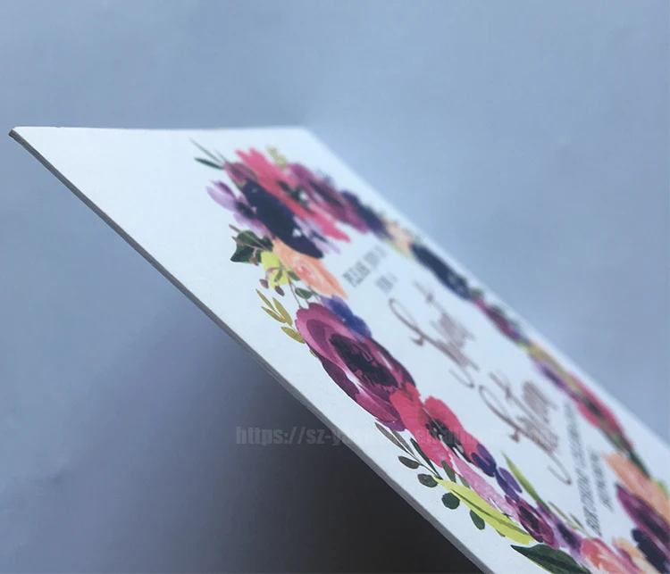 Gold stamping wedding menu cards printing  best wedding invitations