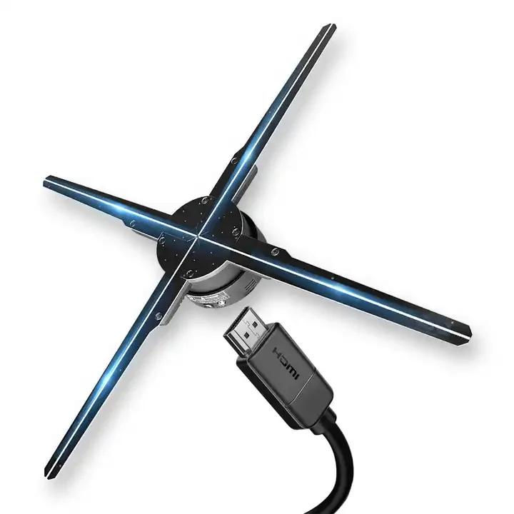 Hdmi 65cm Hologram Fan 3D Advertising Display Hdmi-Input Computer Interactive Can Play Real Time
