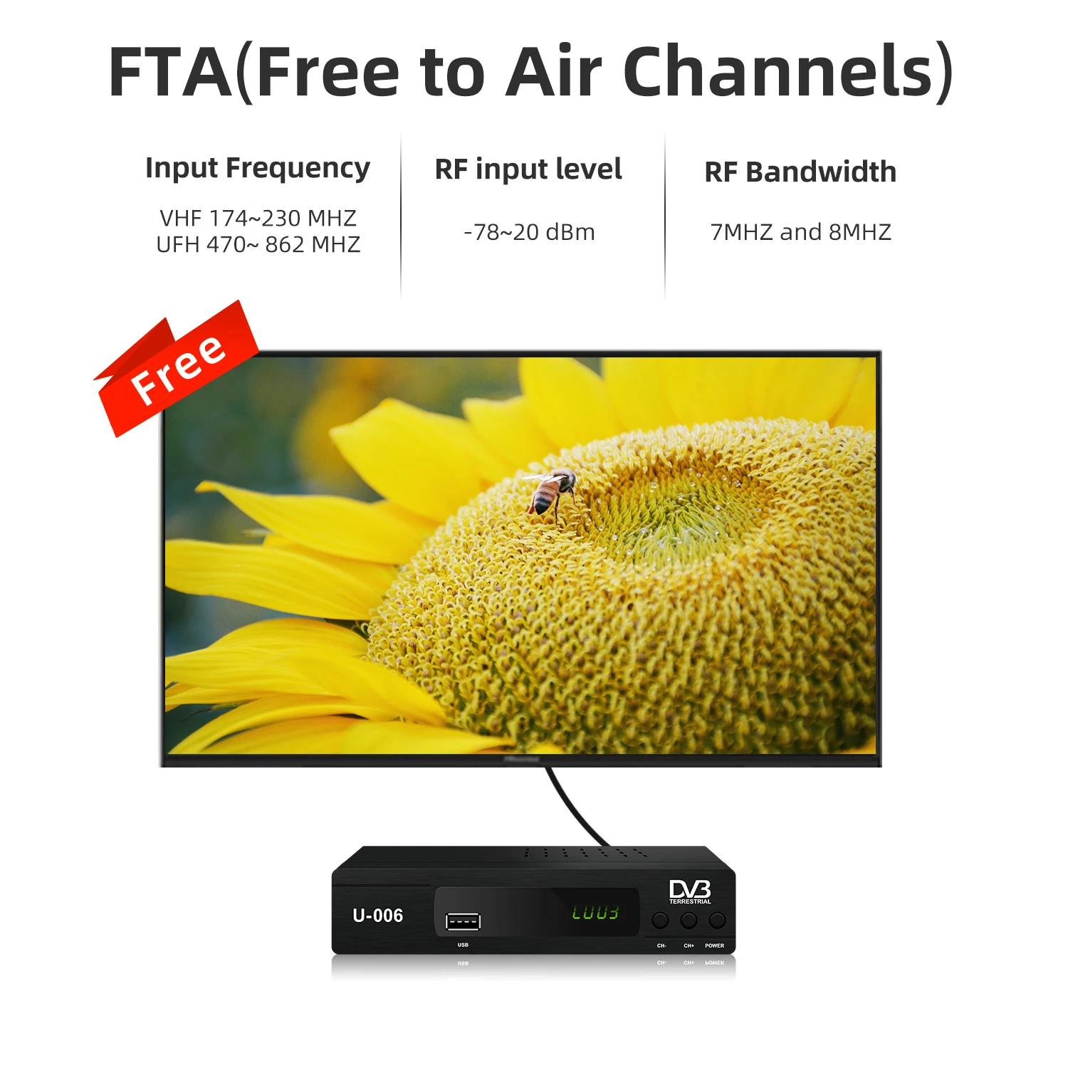 TDT DVB-T h.264 digital mini scart dvb t2 for Spain