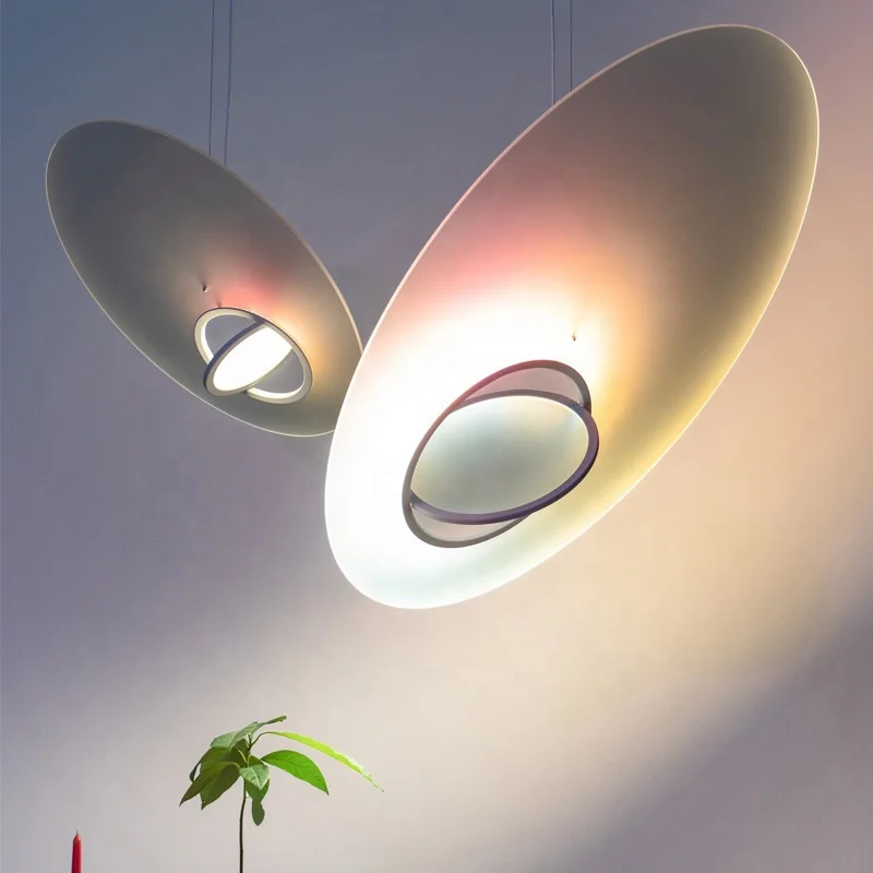 New Arrival Oval Acrylic Shade LED Chandelier Pendant Light for Dinning Room Kitchen