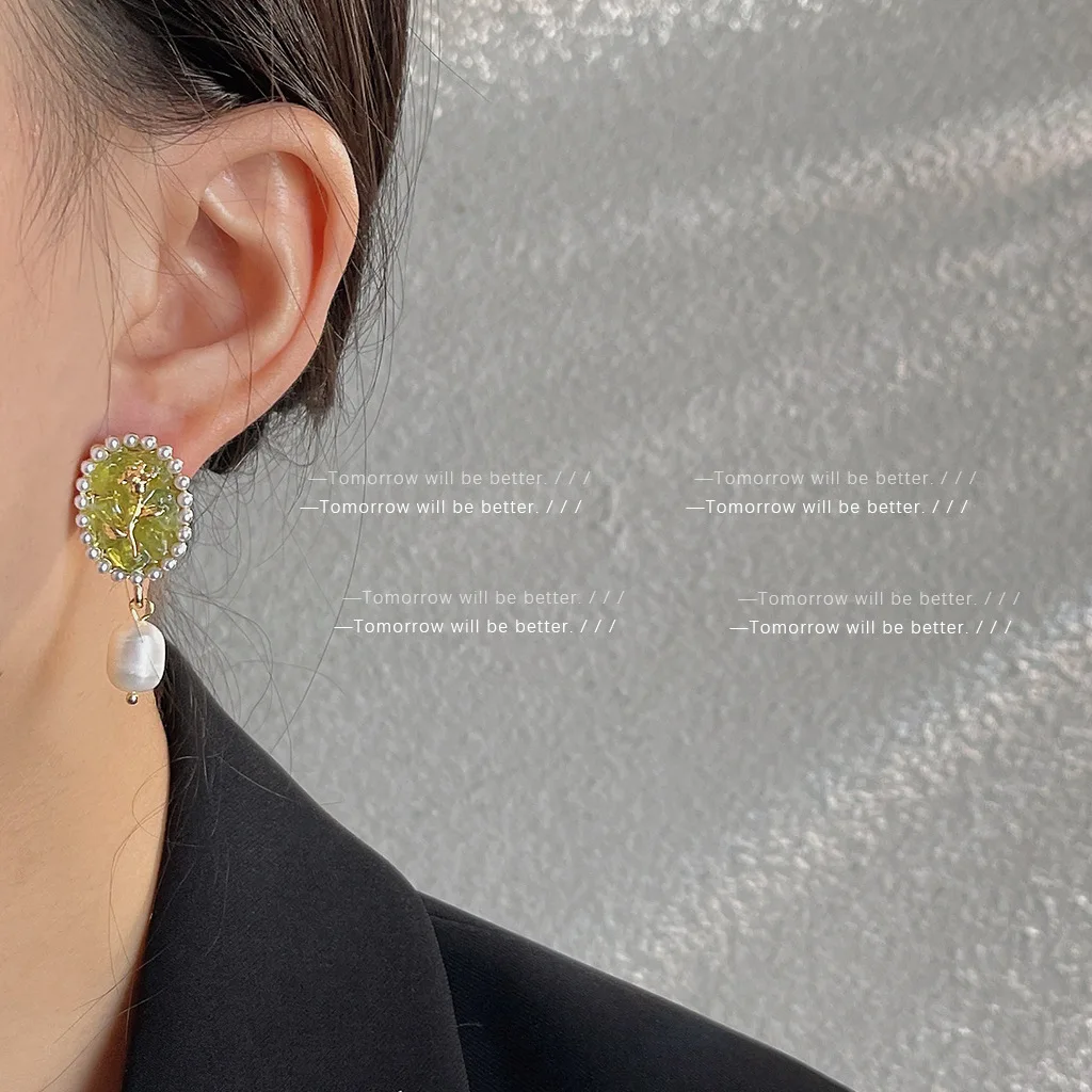 925 Freshwater Pearl Jewelry 14k Gold Plated Pearls Stud Earrings Dangle Long Drop Baroque Bride Earrings For Ladies