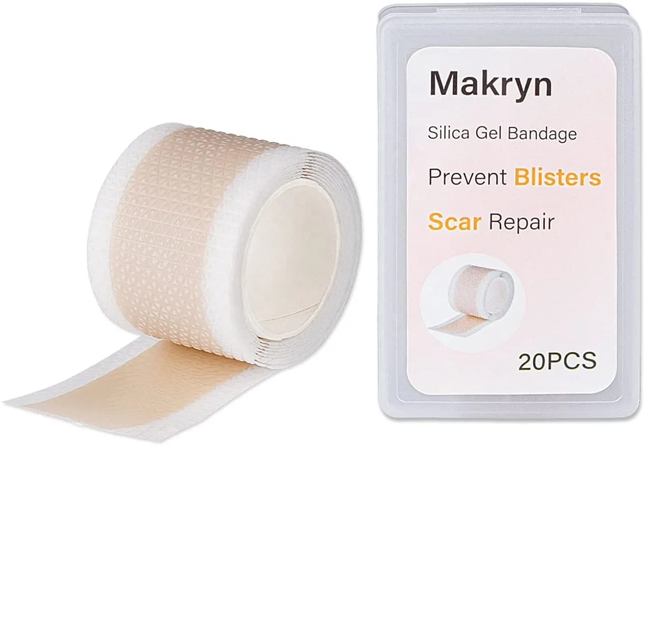 
Medpride Easy-Tear Silicone Gel Tape Roll Adhesive Soft Flexible Pain-Free Removal Switching 