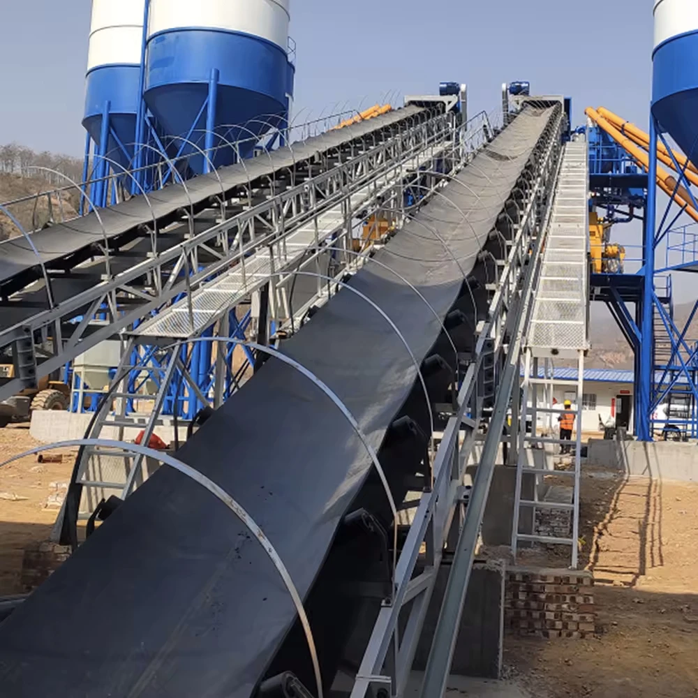 Hot-selling  HZS 90/180/240 Ready Concrete Batching Plant with Belt conveyor