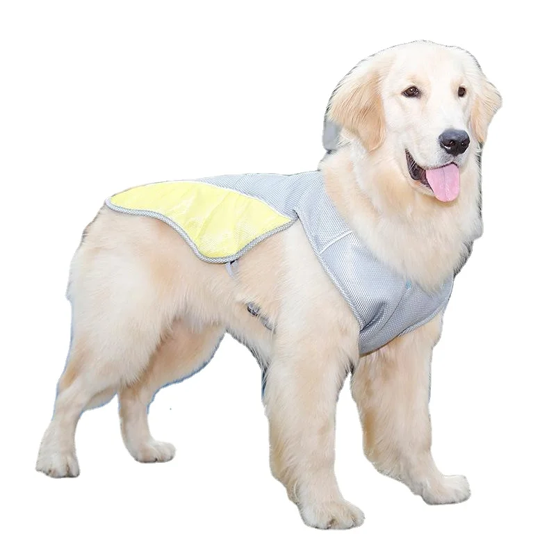 
fashion design reflective piping safety in night cooling down dog vest 