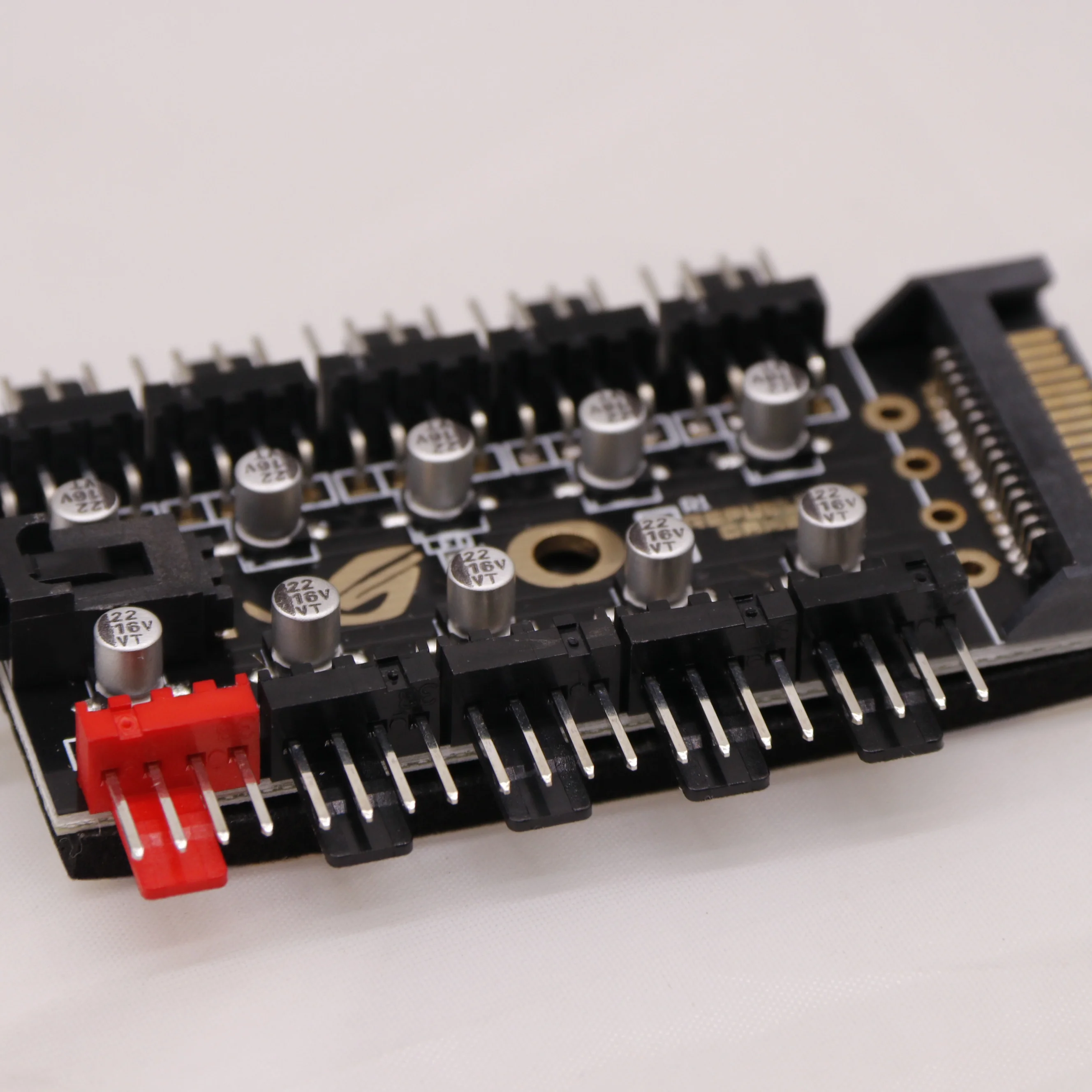 Power Supply Adapter Speed Controller For Computer PC 1 to 10 4Pin  12V PWM Sangria light dazzle