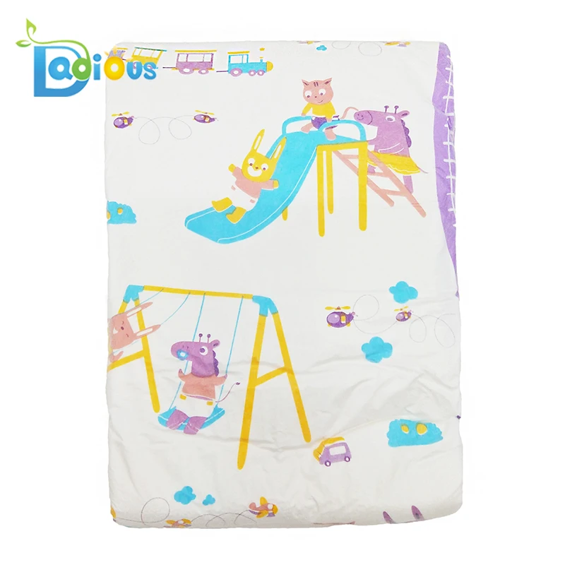 7pcs 6000ml Adult ABDL Diapers For Printed Rainbow Baby Disable Diaper Soft Animal Adult Diaper