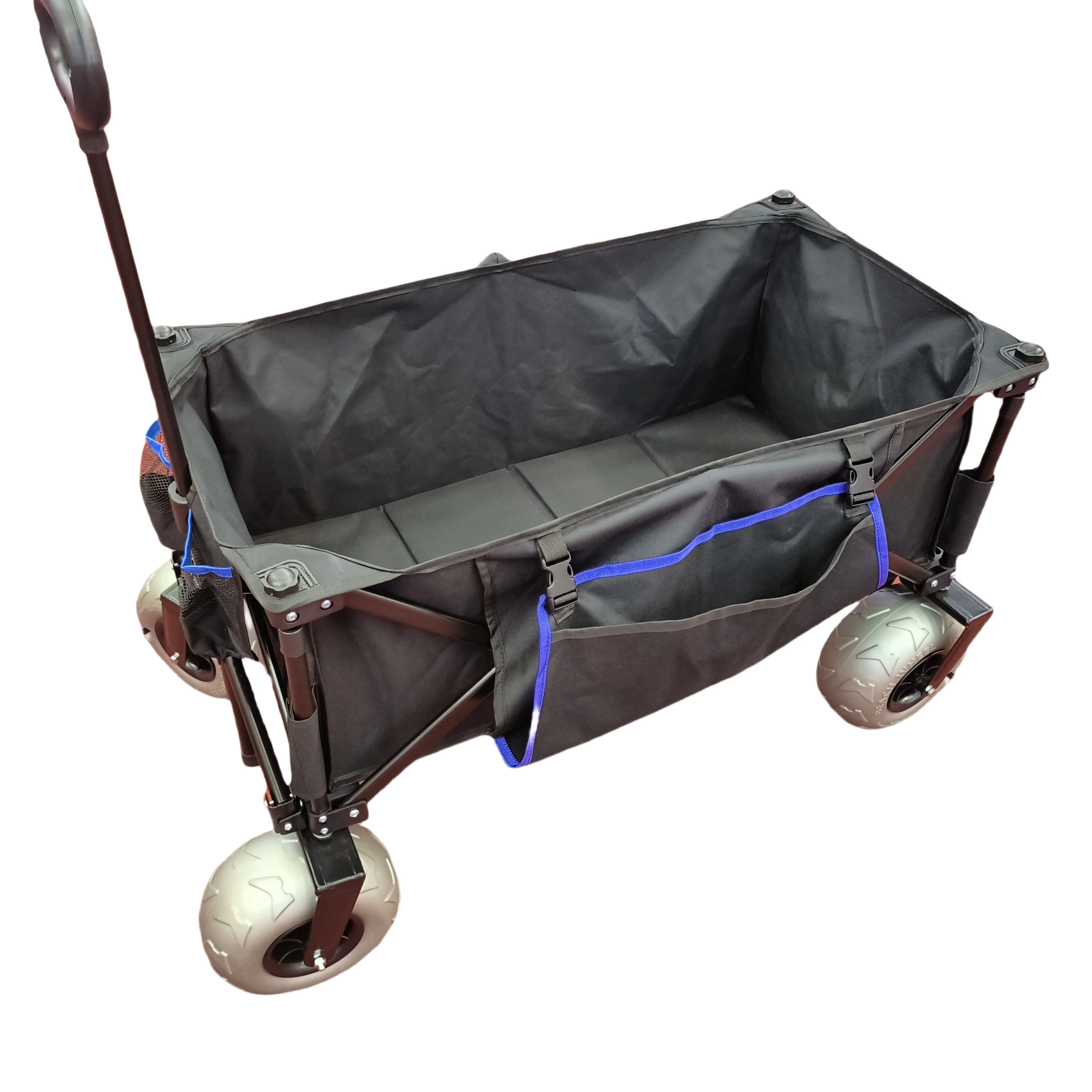 Custom Portable Wheel Foldable Trolley collapsible Wagon Cart outdoor Travel Camping Cart Folding Wagon Cart