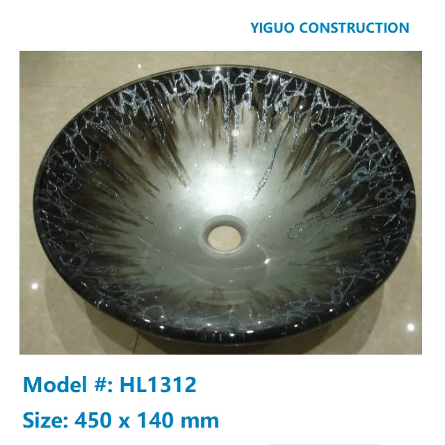 
Double glass basin, marble looking sink, round basin shape modern sanitary ware toilets and hand wash basin N128 