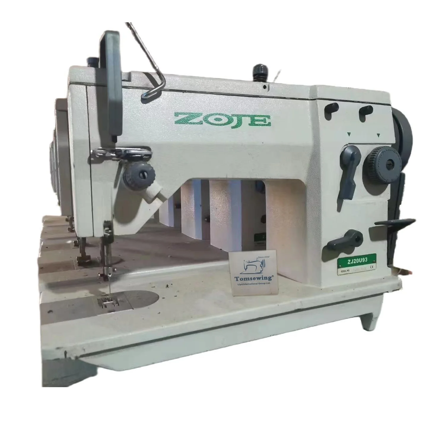 used Zoje 20u93 zigzag sewing machines apparel machinery secondhand maquina de coser usada reconditioned by Tomsewing