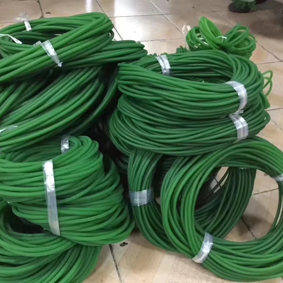 Pu Polycord Endless Round Belt Polyurethane Green Belt for Glass tempering furnace