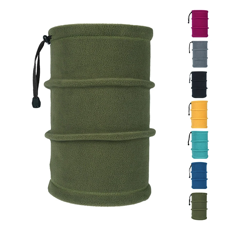 Classic Unisex Skiing Windproof Fleece Double Layer Winter Neck Gaiter Warmer