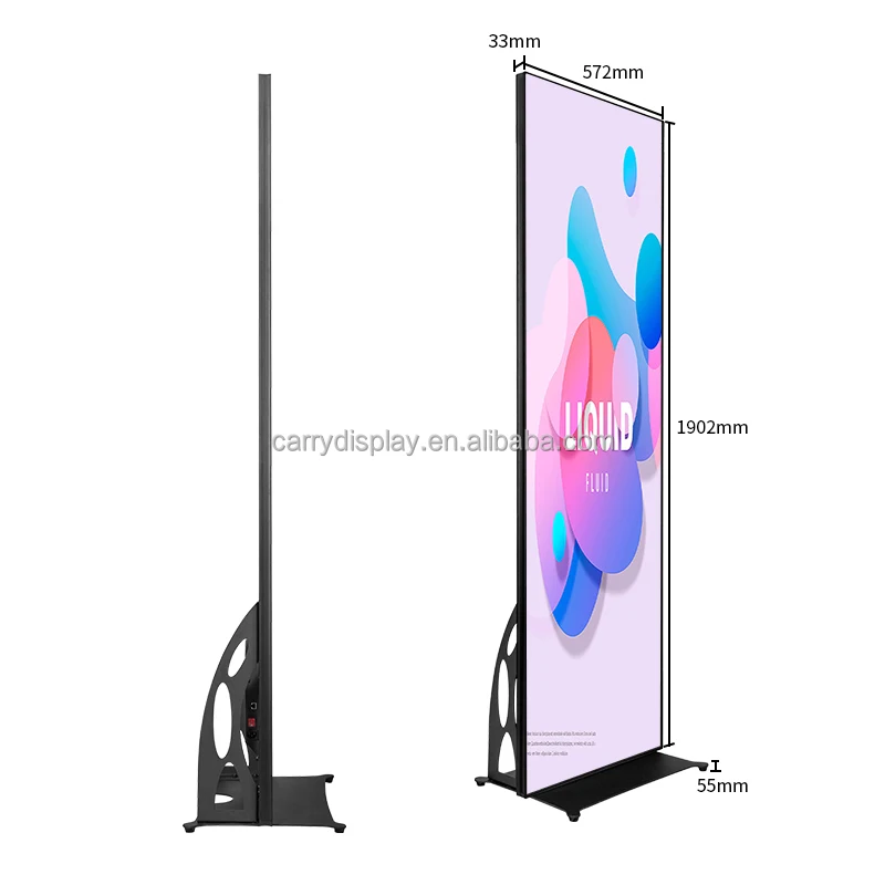 Outdoor Advertising Display Standing LED Poster P2.5 Full Color CE ROHS FCC 6500cd/sqm 640x1600