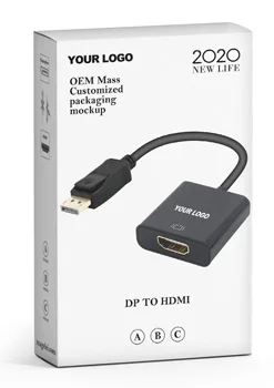  Высококачественный активный 15 см 1080P адаптер Displayport-HDMI переходник DP-HDMI HD штекер-гнездо Позолоченный шнур другой дом