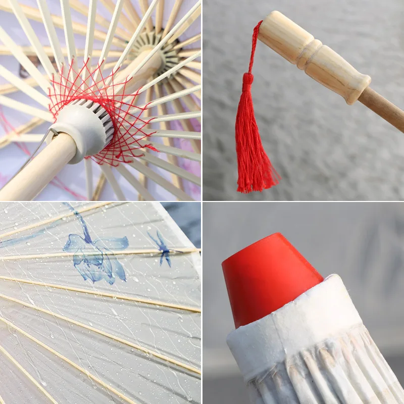 BSBH Chinese Traditional Customized Handmade Bamboo Silk Parasol Umbrellas
