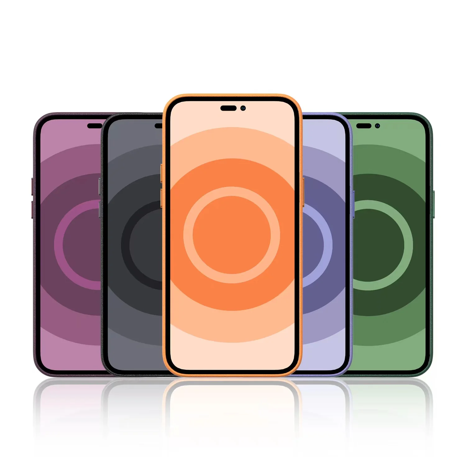 Leather Phone Case For iPhone 13 12 Pro Max 14 Magnetic Cover Case With Startup Animation